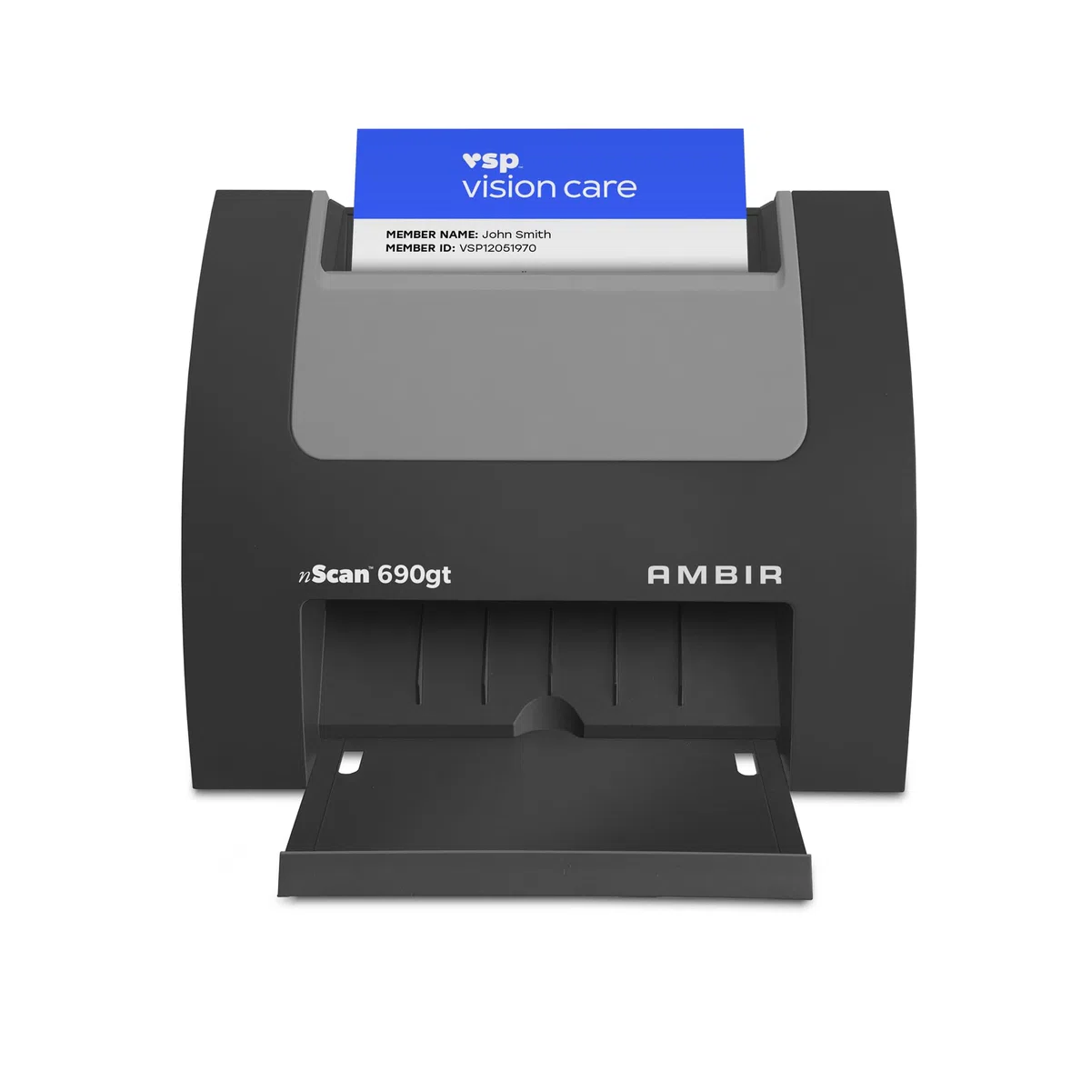 Ambir nScan - Escáner de Tarjetas Vertical de Alta Velocidad de 690 GT para PC con Windows