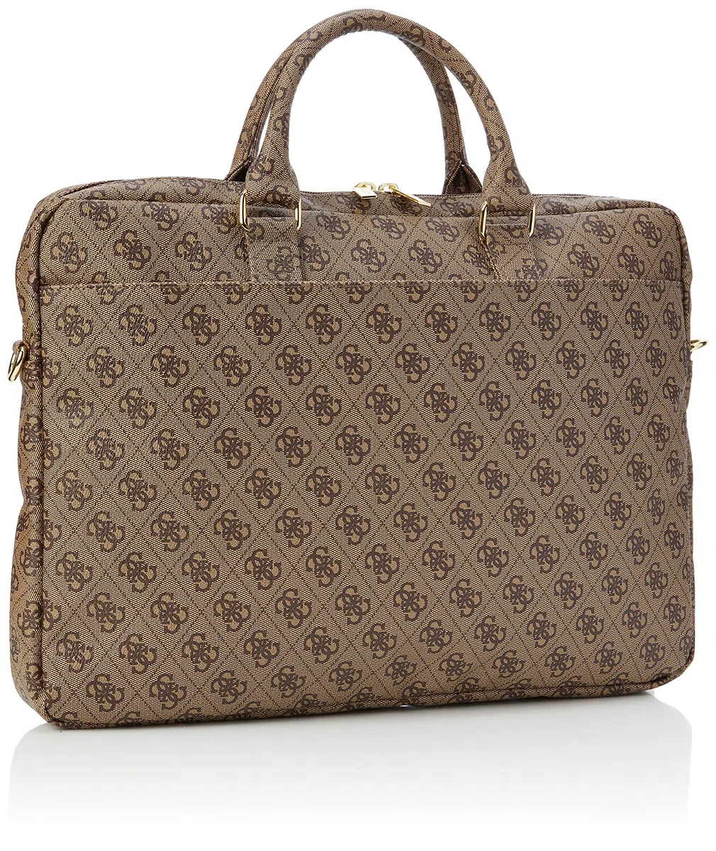 Guess 4G Uptown Computer Bag - Maletín para Ordenador portátil de 15", Color marrón