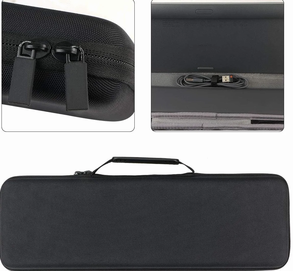 co2CREA Viaje Almacenamiento Porter - Funda con Teclado retroiluminado inalámbrico avanzado (única Caja), Color Negro