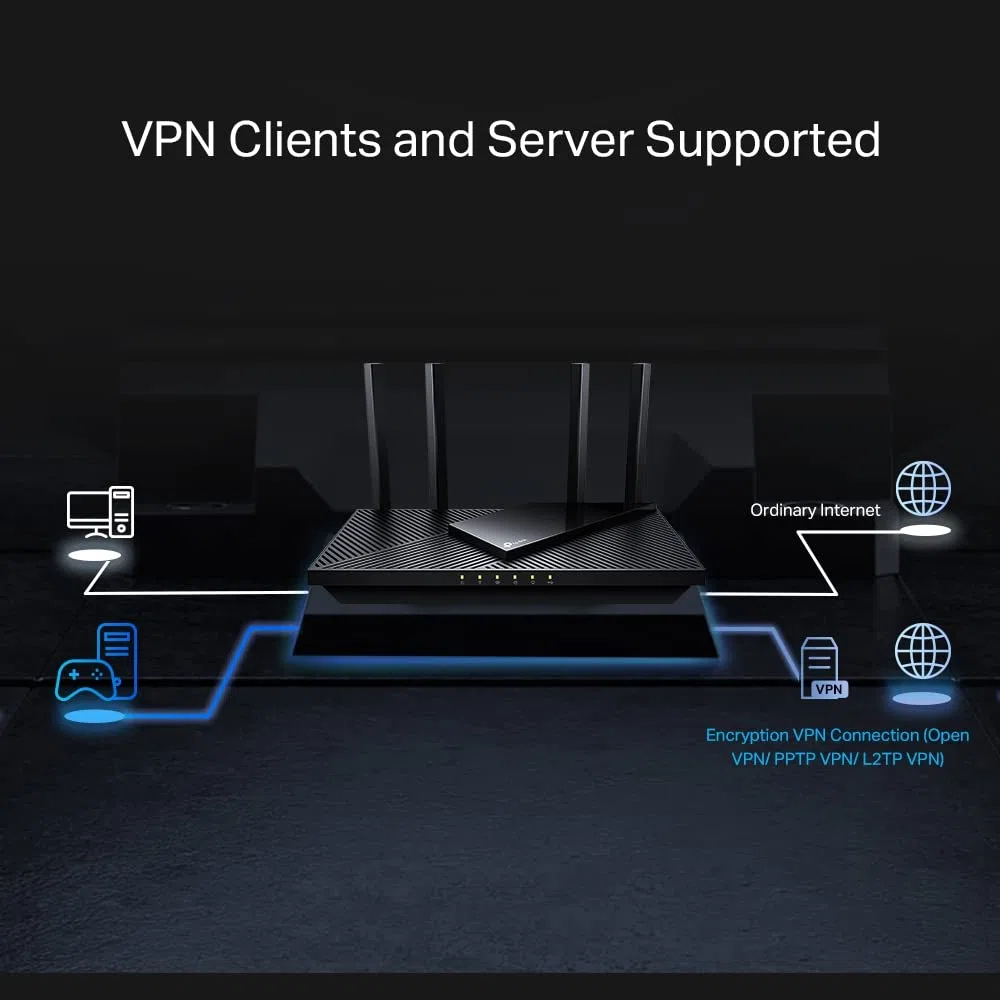 TP-Link Archer AX55 - Versión Antigua WiFi 6 Router AX3000, Soporta Mesh, Dual Band 5GHz/2GHz, 1x WAN / 4xLAN Gigabit, Puerto USB 3.0, Chasis Fino, Disipador de Calor, OFDMA, QoS, WPA3