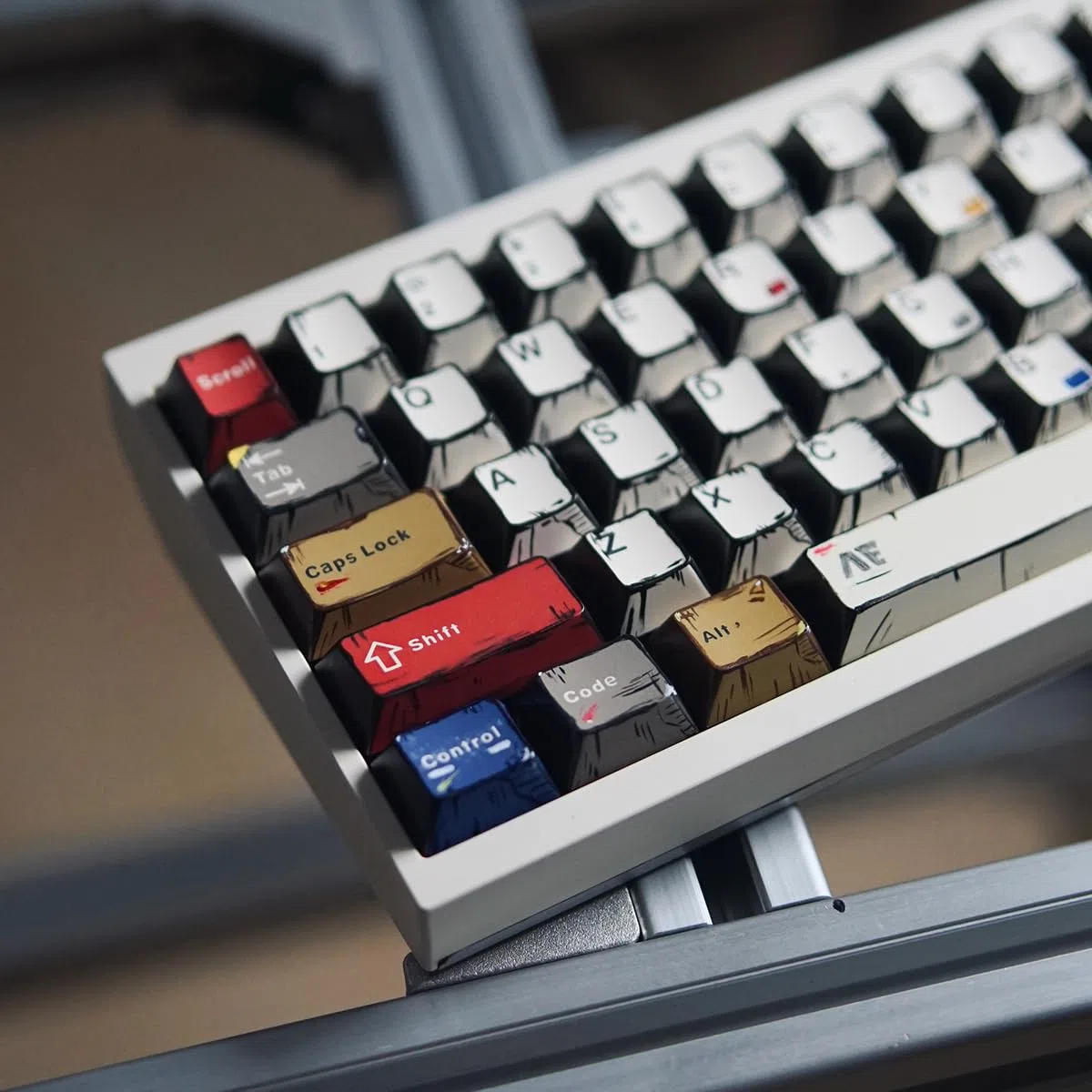 mintcaps PBT Keycaps - Juego de teclas retro japonesas de manga, 141 teclas Cherry Profile Dye-Sub Custom Keycap para teclado mecánico Cherry MX 60%, 65%, 75%, 100% Cherry MX