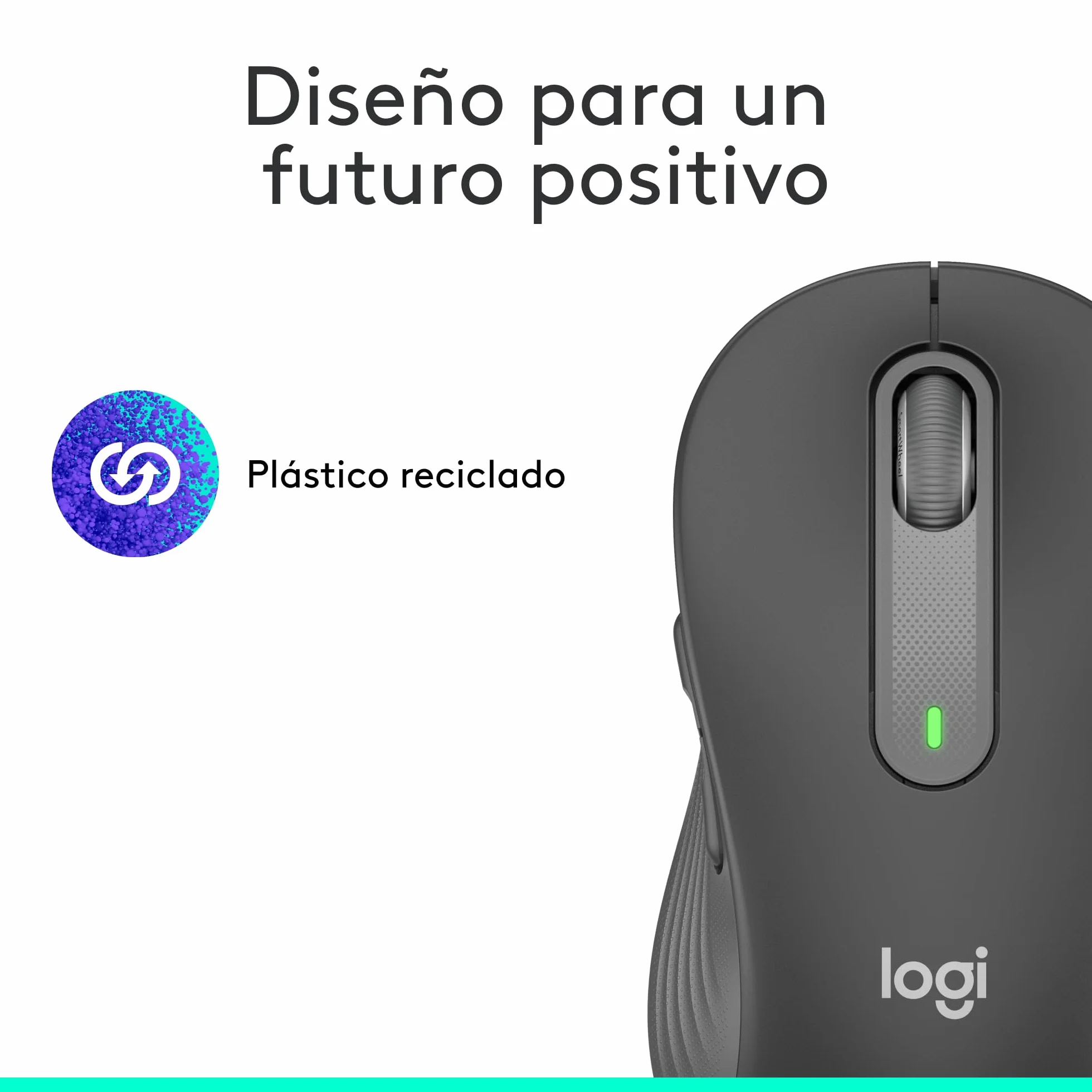 Logitech Signature M650 L ratón inalámbrico de tamaño Normal - para Manos Grandes, 2 años de Pila, clics silenciosos, Botones Personalizables, Bluetooth, PC/Mac/multidispositivo/Chromebook - Grafito