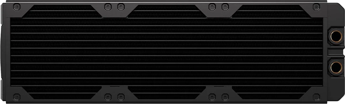 CORSAIR Hydro X Series XR7 360mm V2 Radiador de Refrigeración Líquida – Compatible con iCUE Link – 3 Soportes de Ventilador de 120 mm – Placas de protección de Tornillo – Roscas G1/4" – Negro