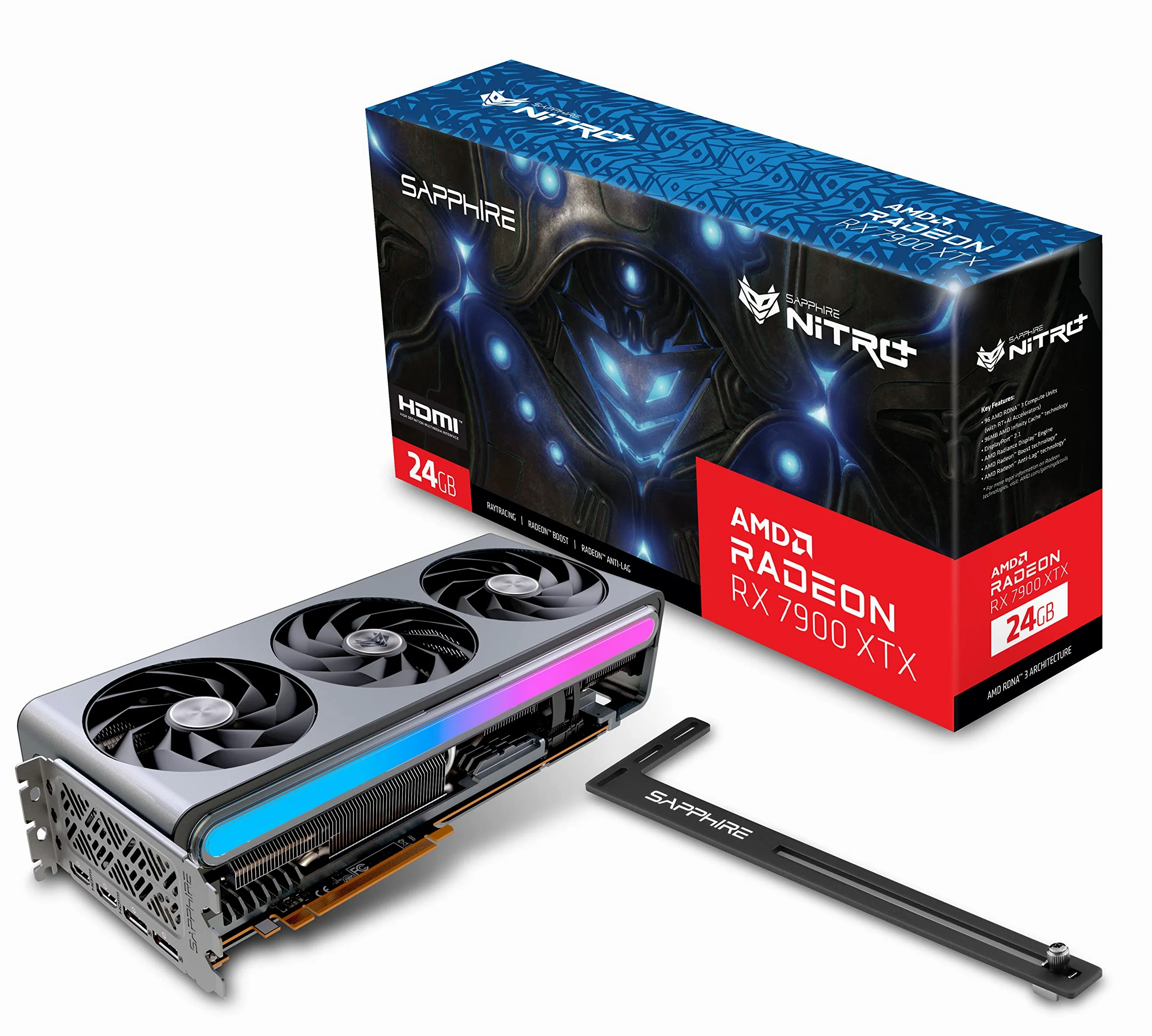 Sapphire Tarjeta gráfica para Juegos Nitro+ AMD Radeon RX 7900 XTX Vapor-X 11322-01-40G con GDDR6 de 24 GB, AMD RDNA 3