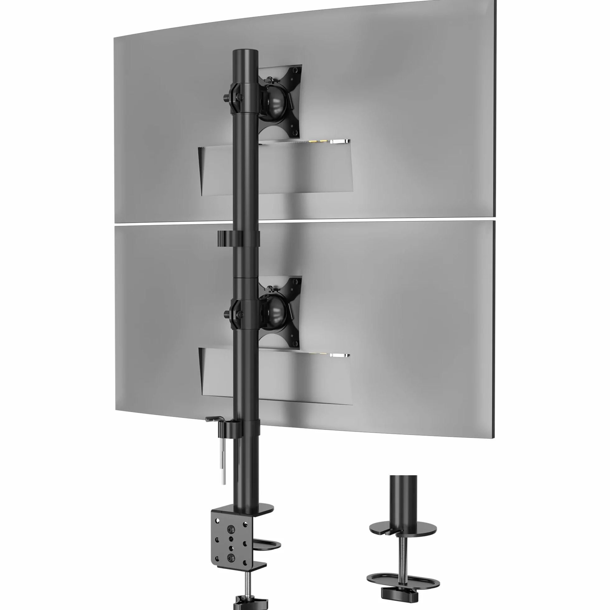 BONTEC Soporte Doble Monitor Vertical 13-34 Pulgadas VESA 75x75/100x100 10kg Brazo Inclinación Rotación Giro