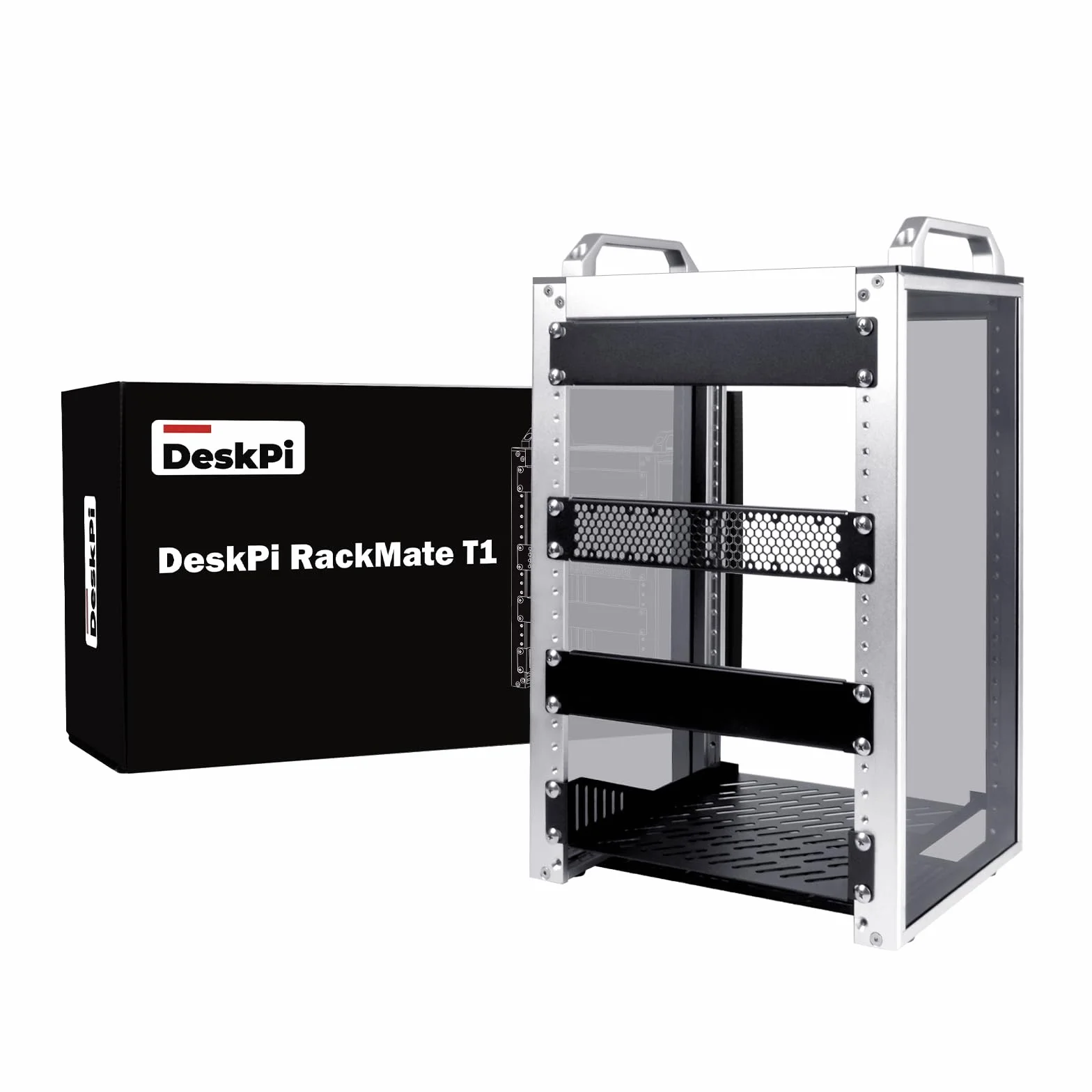 DeskPi RackMate T1 Gabinete de servidor 8U 10 pulgadas para equipos de red servidores audio video