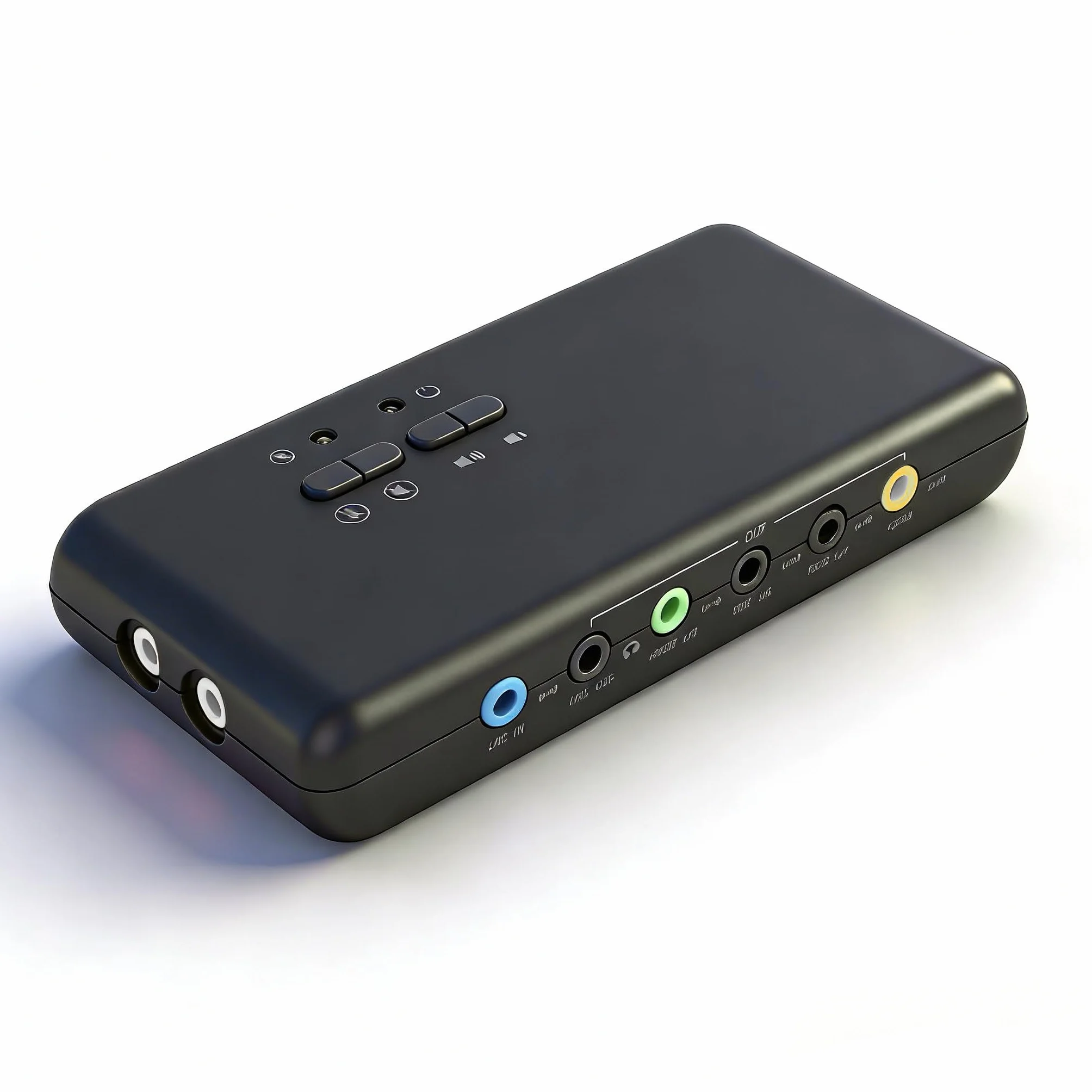 Tarjeta de Sonido Externa USB 7.1 de 8 Canales, Caja de USB Soundbox Externa, Compatible con 12 Mbps, Sonido Envolvente 3D Dinámico, Grabación Reproducción Simultánea Compatible (Negro)