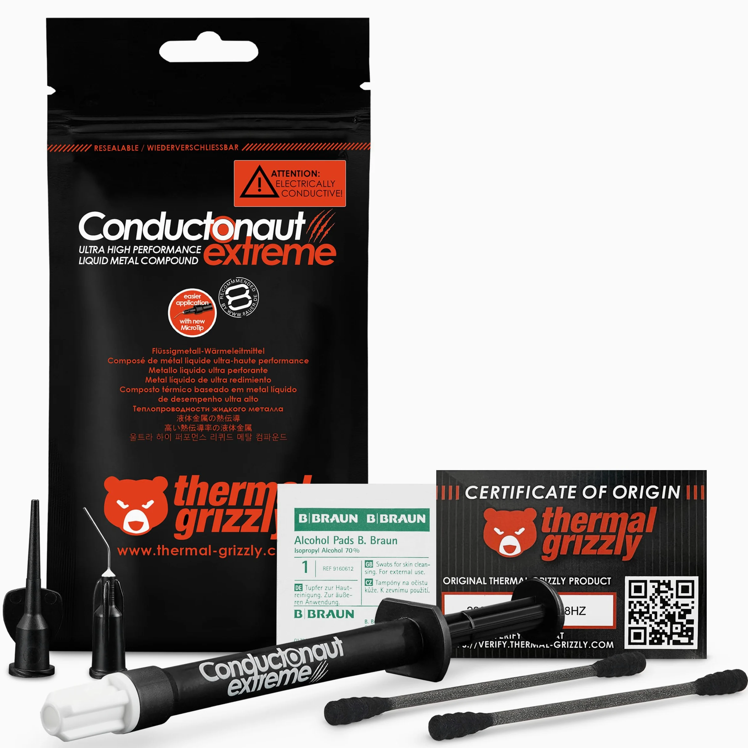 Thermal Grizzly Conductonaut Extreme Flüssigmetall-Wärmeleitpaste - 5 Gramm