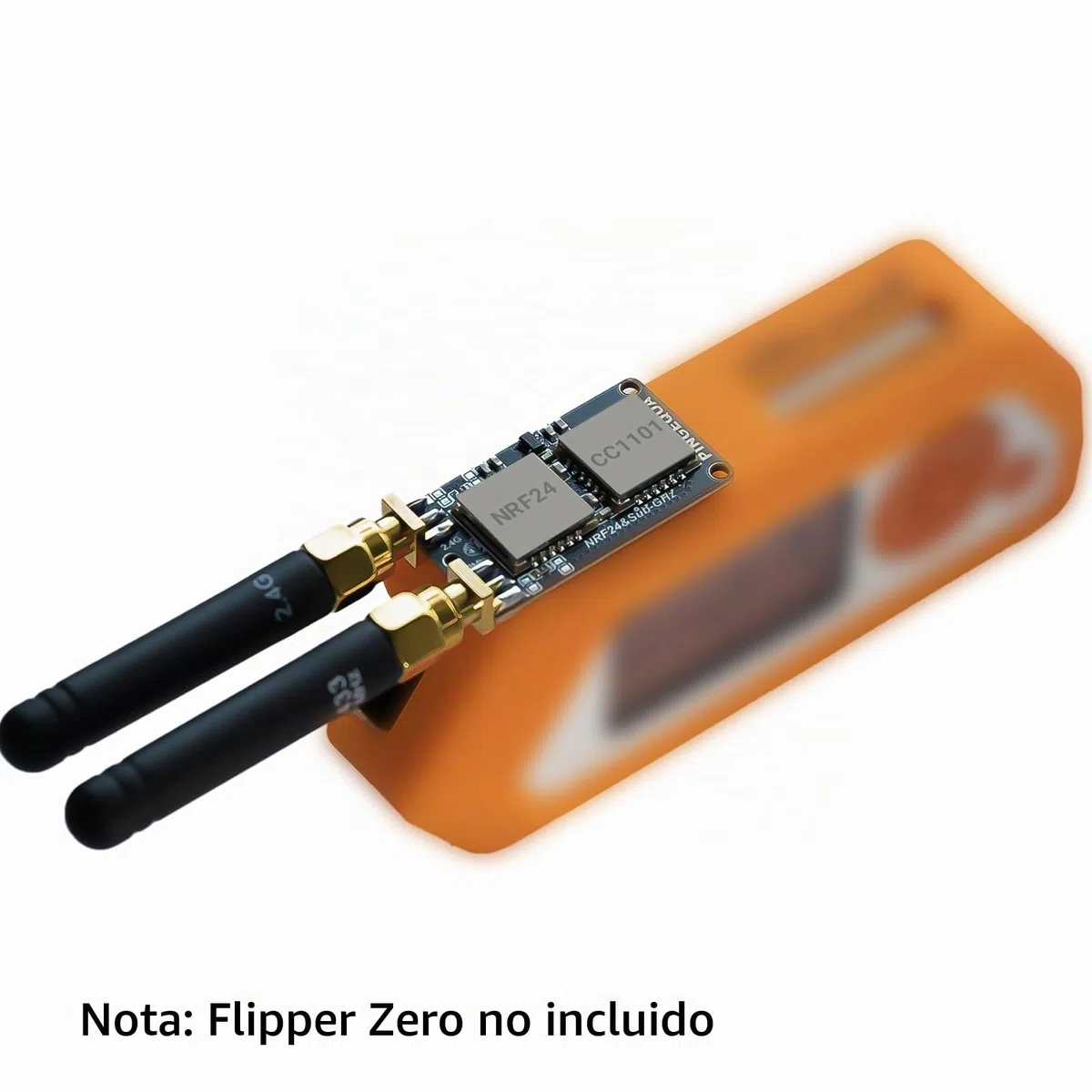 Flipper Zero NRF24 & CC1101 - Devboard RF 2 en 1, módulo inalámbrico ultracompacto, 2,4 GHz y 433 MHz, alto rendimiento, conmutación automática, Plug & Play (con estuche impreso en 3D)