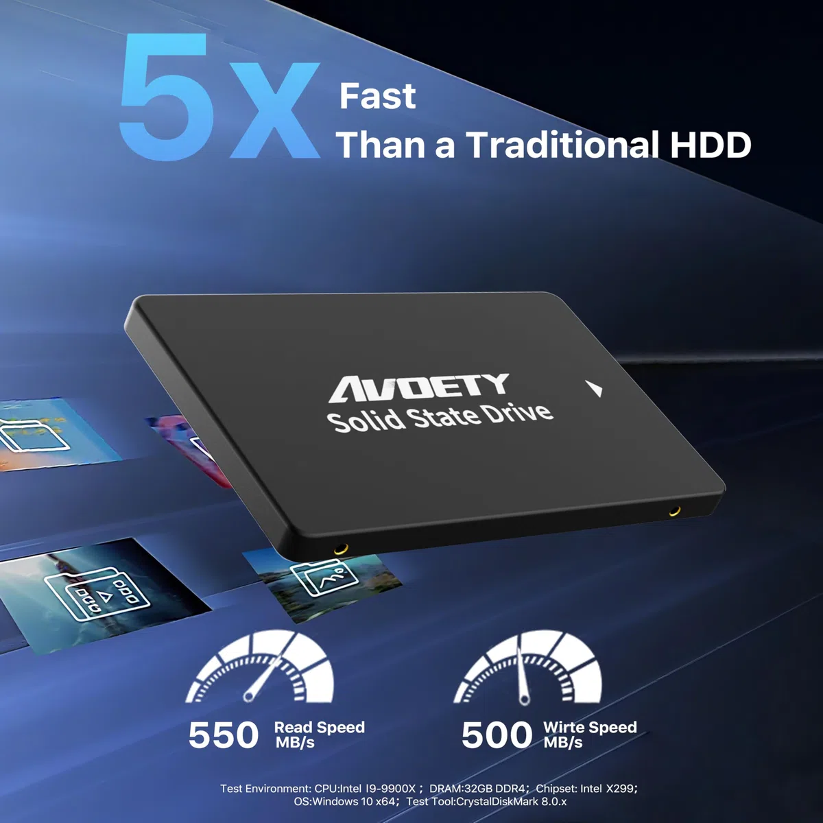 SSD Interno 512 GB SATA III 2,5" – Velocidad de Lectura de hasta 550 MB/s, SSD SATA 3D NAND para un Rendimiento más rápido en PC/Equipos de Escritorio y portátiles