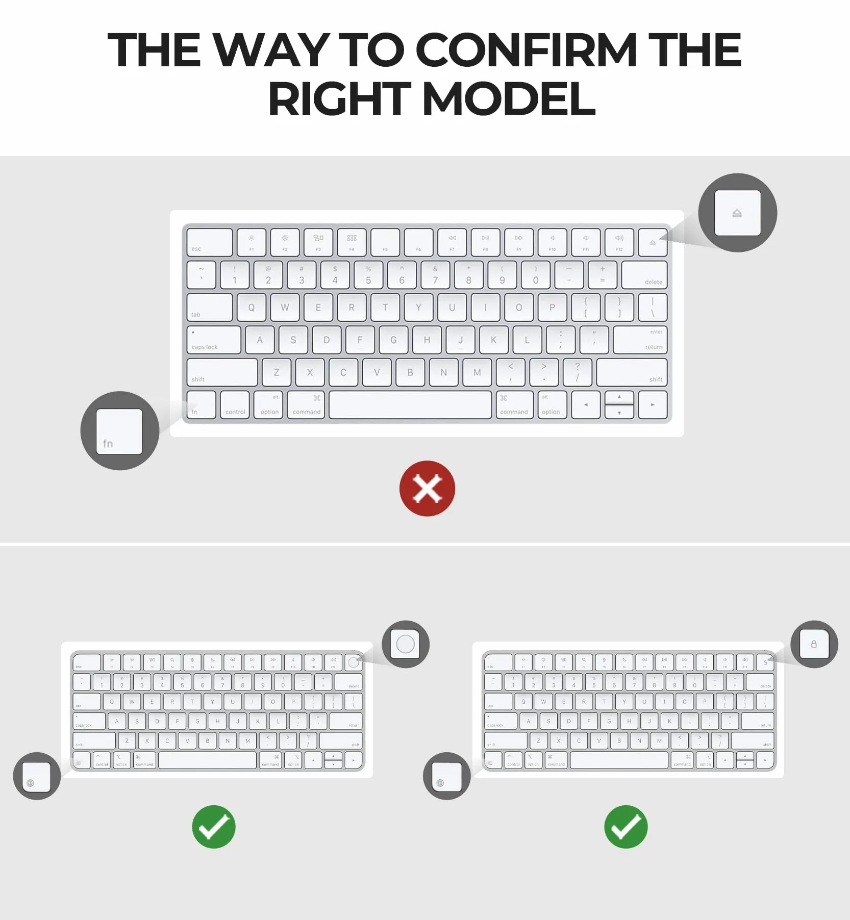 Dexnor Funda para Apple Magic Keyboard con Touch ID/tecla de bloqueo 2021/2024, funda rígida de almacenamiento de viaje a prueba de polvo, funda protectora de cuero para teclado con cierre magnético