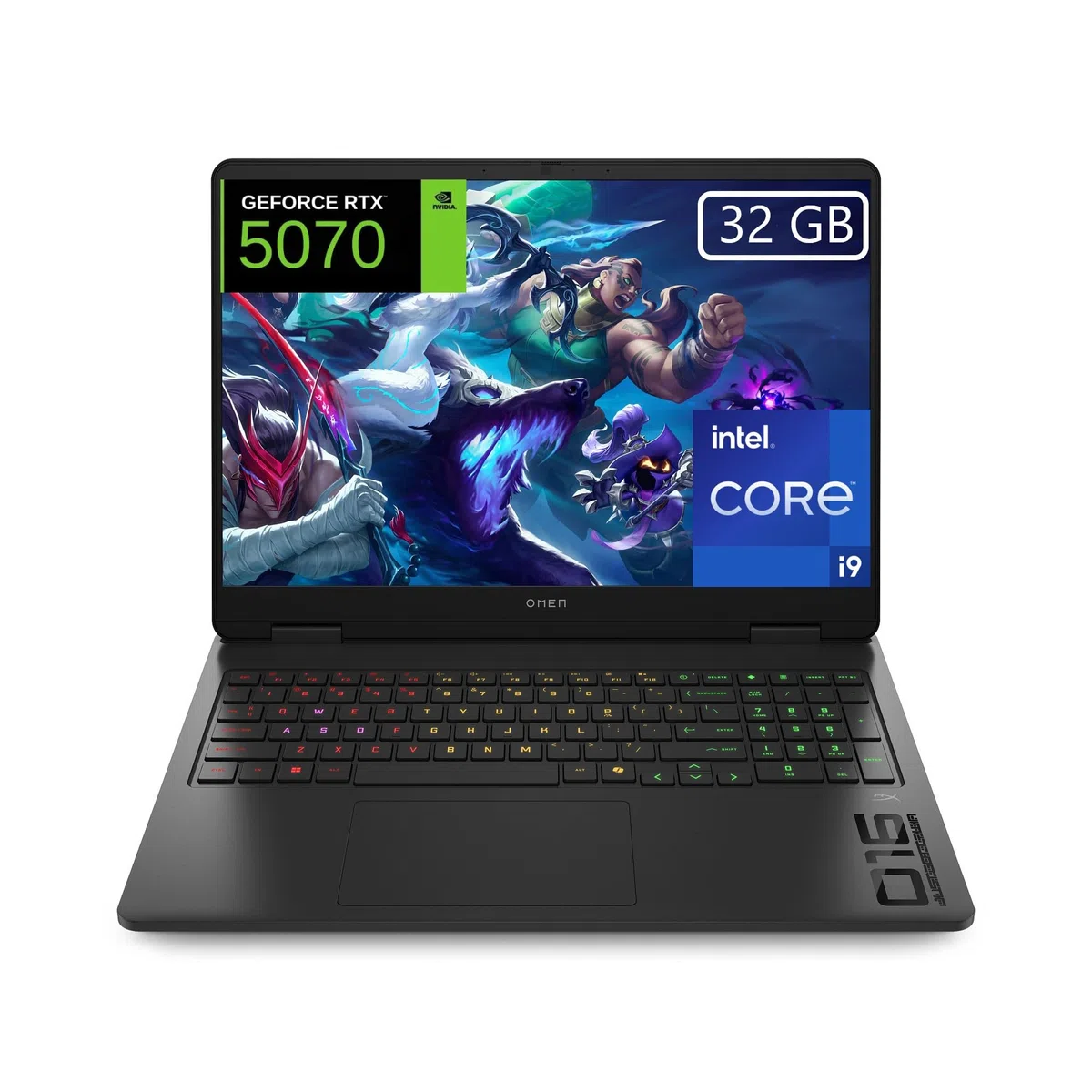 HP OMEN 16-am0035ns - Ordenador portátil Gaming 16" 2K (Intel Core i9-14900HX, 32GB RAM, 1TB SSD, NVIDIA Geforce RTX 5070, FreeDos) Negro - Teclado QWERTY Español