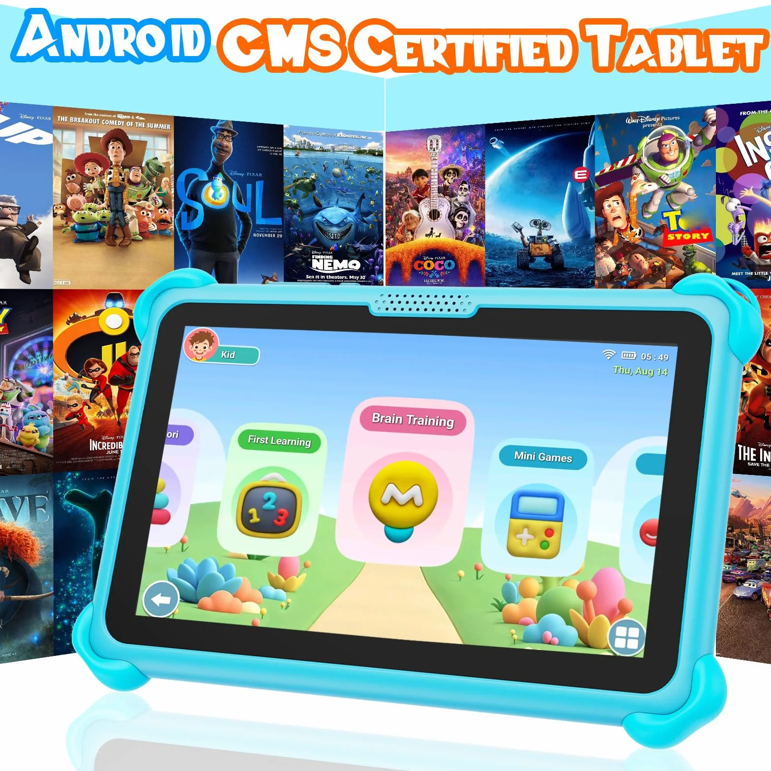 Tablet para Niños de 7 Pulgadas 32GB Android Tablet Niños con WiFi Funda Protectora Control Parental Tableta Infantil de 3 a 7 años (Azul)