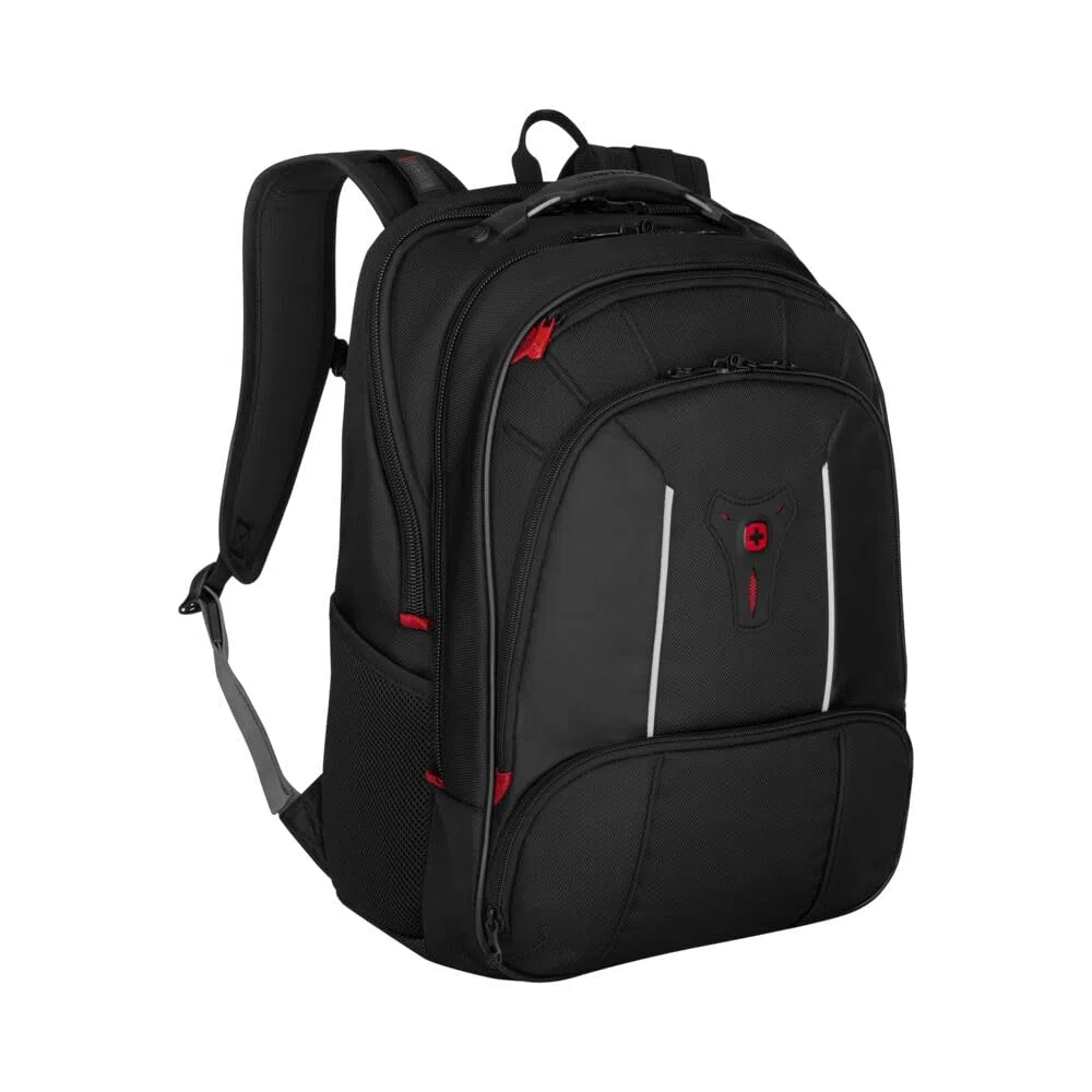 Wenger Carbon Pro Mochila para portátil con compartimento para tableta, portátil de hasta 17 ", compartimento para tableta, 33 l, mujer hombre, oficina viajes negocios universidad, negro, 653129