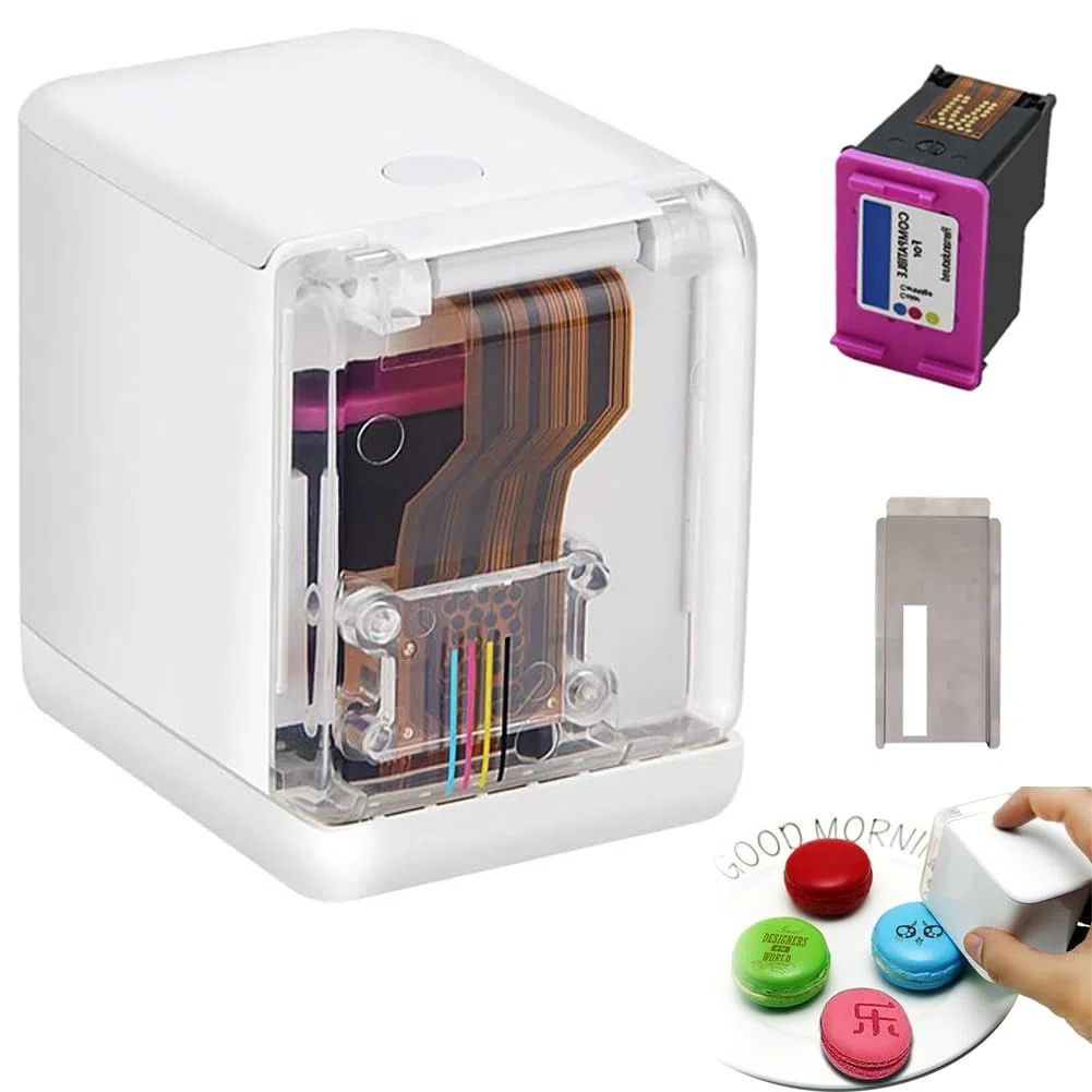 Impresora portátil de Alimentos de Mano, Impresora dealimentos inyección de Tinta Comestible, con Tinta Desmontable y Control de aplicación, con tecnología Avanzada de inyección Tinta térmica