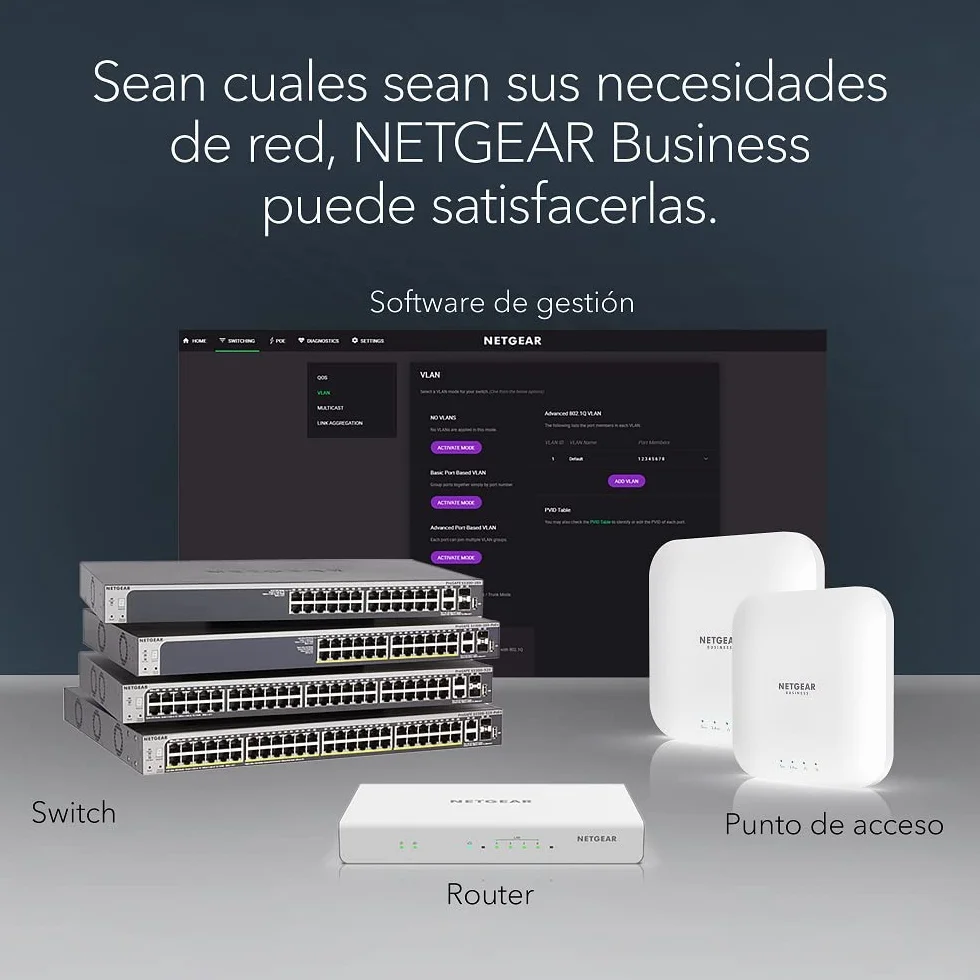 NETGEAR Switch Ethernet, Conmutador no gestionado, ProSAFE, Conmutador Gigabit - GS108GE - Sobremesa - 8 Puertos 10-100-1000 Mbps