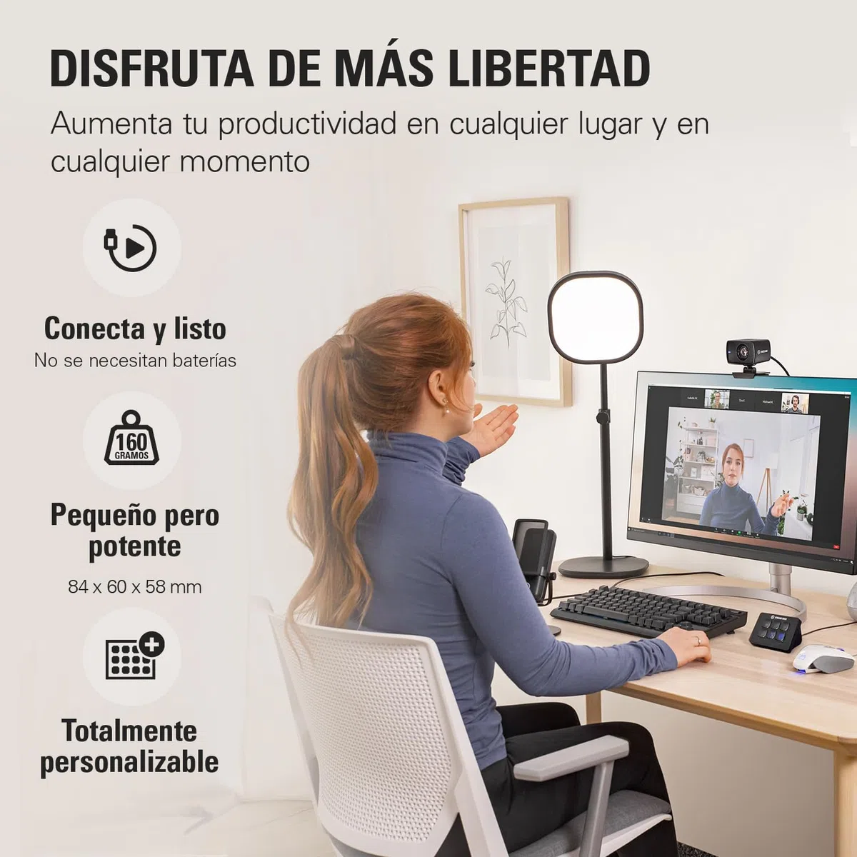 Elgato Stream Deck Mini – Controla Zoom, Teams, PowerPoint, MS Office etc., aumenta tu productividad con integración perfecta con las apps más usadas, crea atajos fácilmente, compatible con Mac y PC