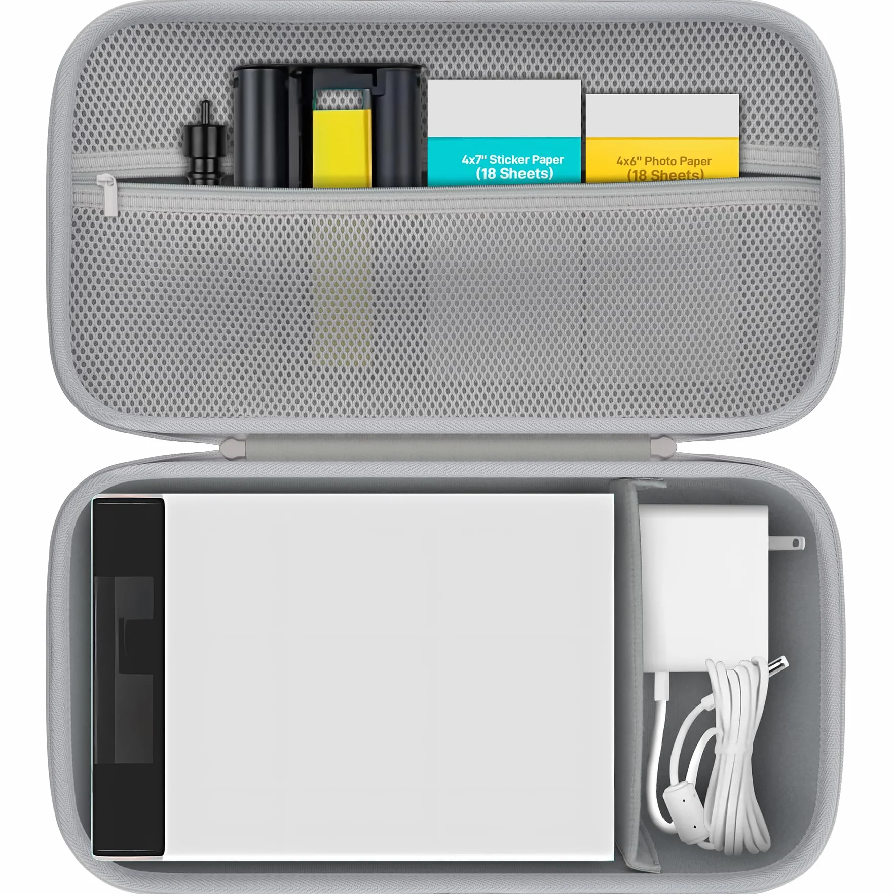 Khanka para Liene PixCut S1|Impresora fotográfica todo en uno,impresora de pegatinas y cortadora Estuche Rígido de Almacenamiento,Bolsa Transporte con Bolsillo para Accesorios PixCut S1,Solo Estuche