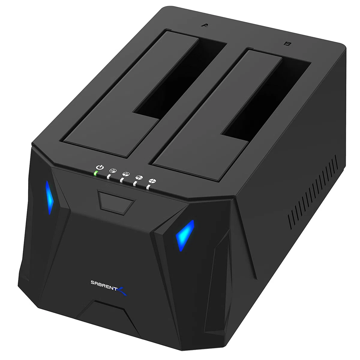 SABRENT Estación de Acoplamiento de Doble Bahia para SATA SDD/HDD de 2,5/3,5" | USB 3.0 | Clonacion Offline | Velocidades de 5Gbps [EC-HD2B]