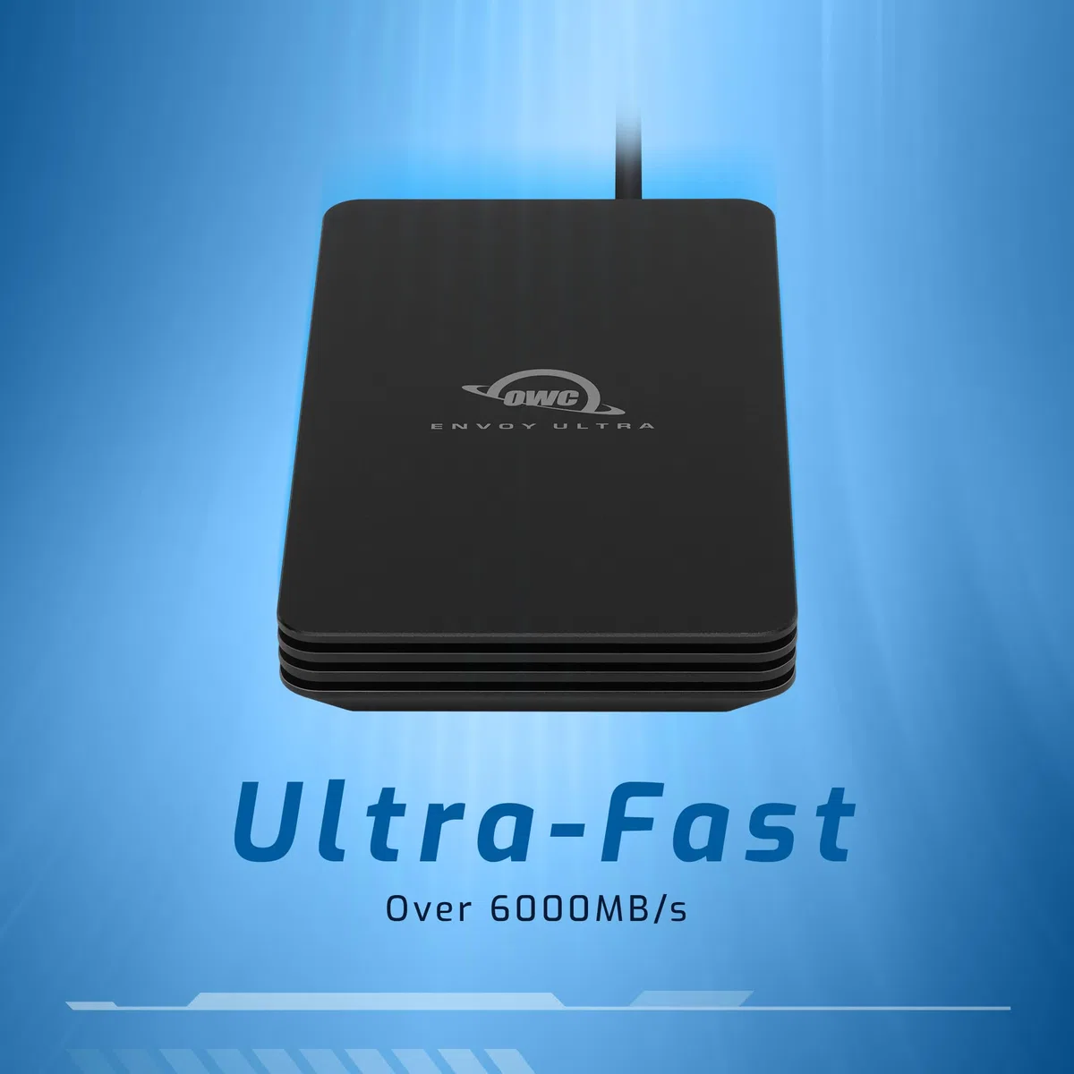 OWC Unidad Externa portátil Envoy Ultra Thunderbolt 5 de 2 TB, ultrarrápida con velocidades de Transferencia TB5 de más de 6000 MB/s, Compatible con TB3, TB4 y USB4, Funciona con Mac y PC