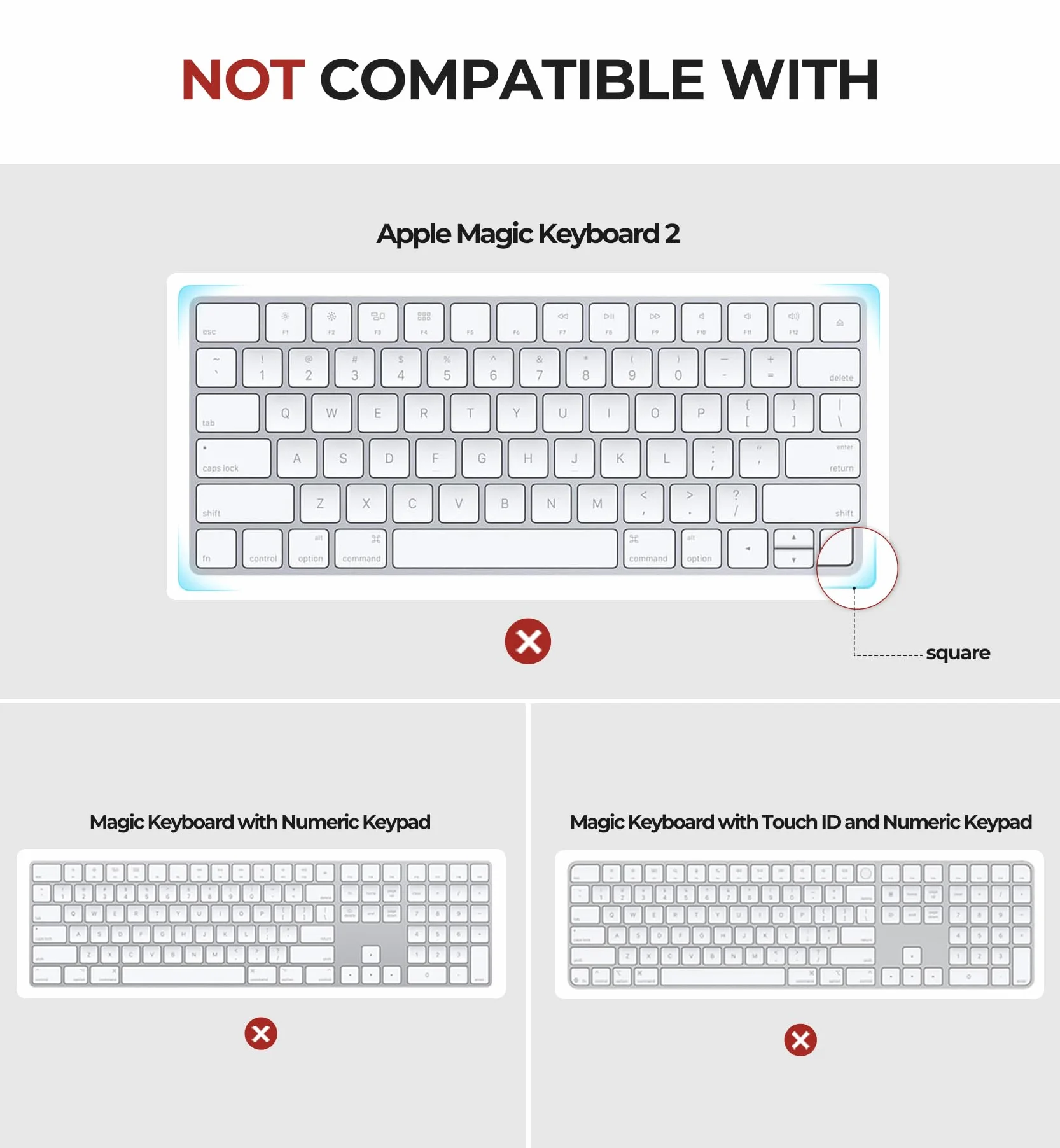 Dexnor Funda para Apple Magic Keyboard con Touch ID/tecla de bloqueo 2021/2024, funda rígida de almacenamiento de viaje a prueba de polvo, funda protectora de cuero para teclado con cierre magnético