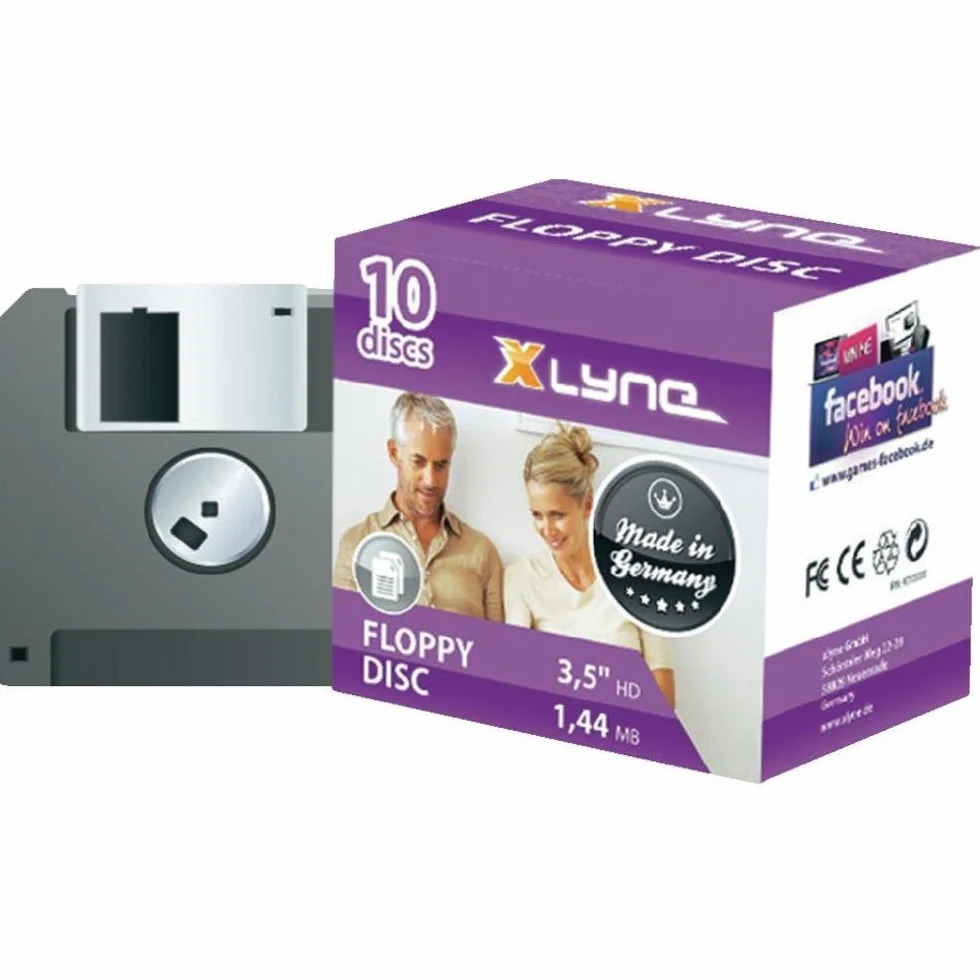 Disco Xlyne 1,44 MB Floppy Disc 10-Pack