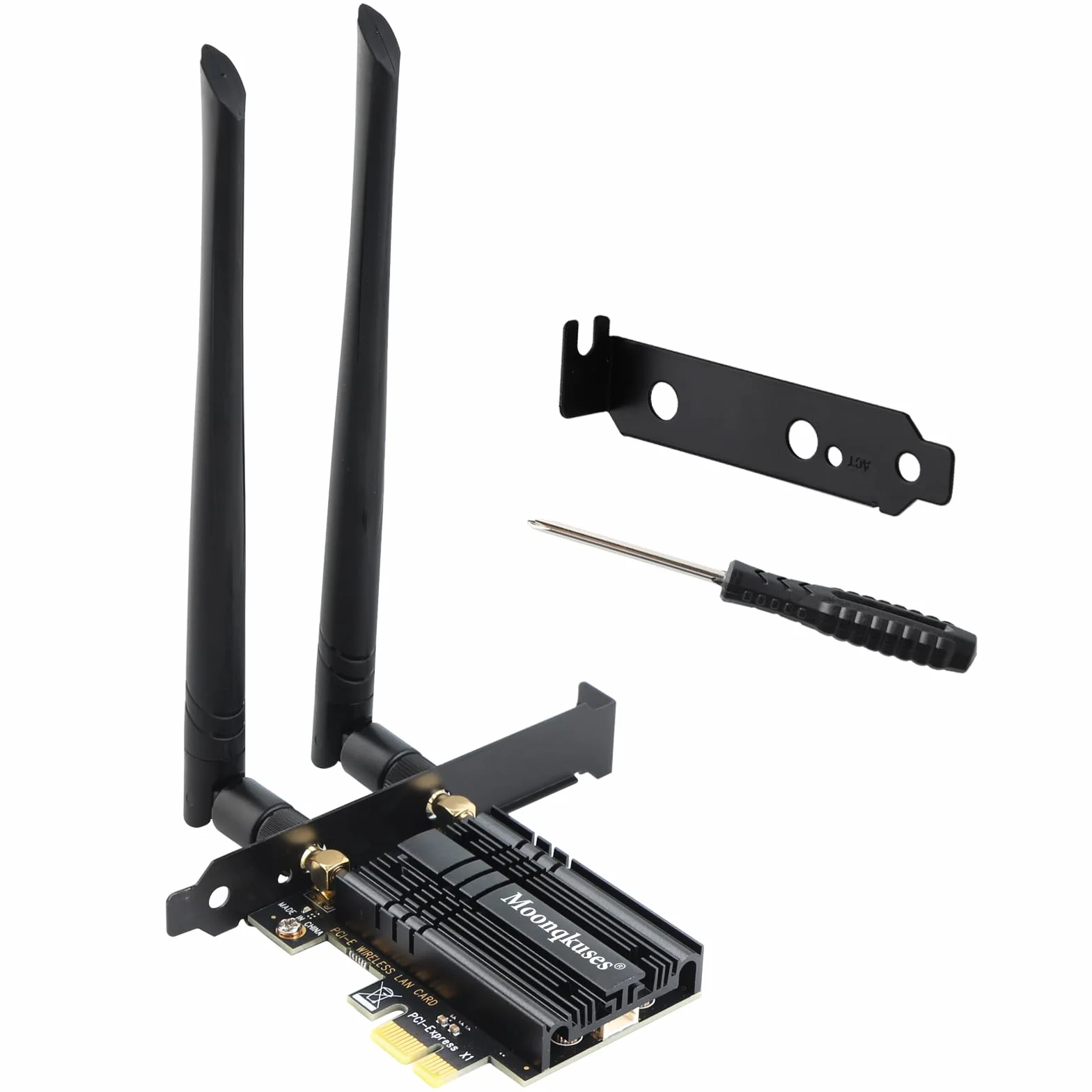 WiFi 6E Tarjeta WiFi PCIe 5400Mbps con Bluetooth 5.3, WiFi 6E AX210 Chipset, Tri-Bands(6GHz/5GHz/2.4GHz) Tarjeta Inalámbrica para PC Windows 11/10(64Bit)
