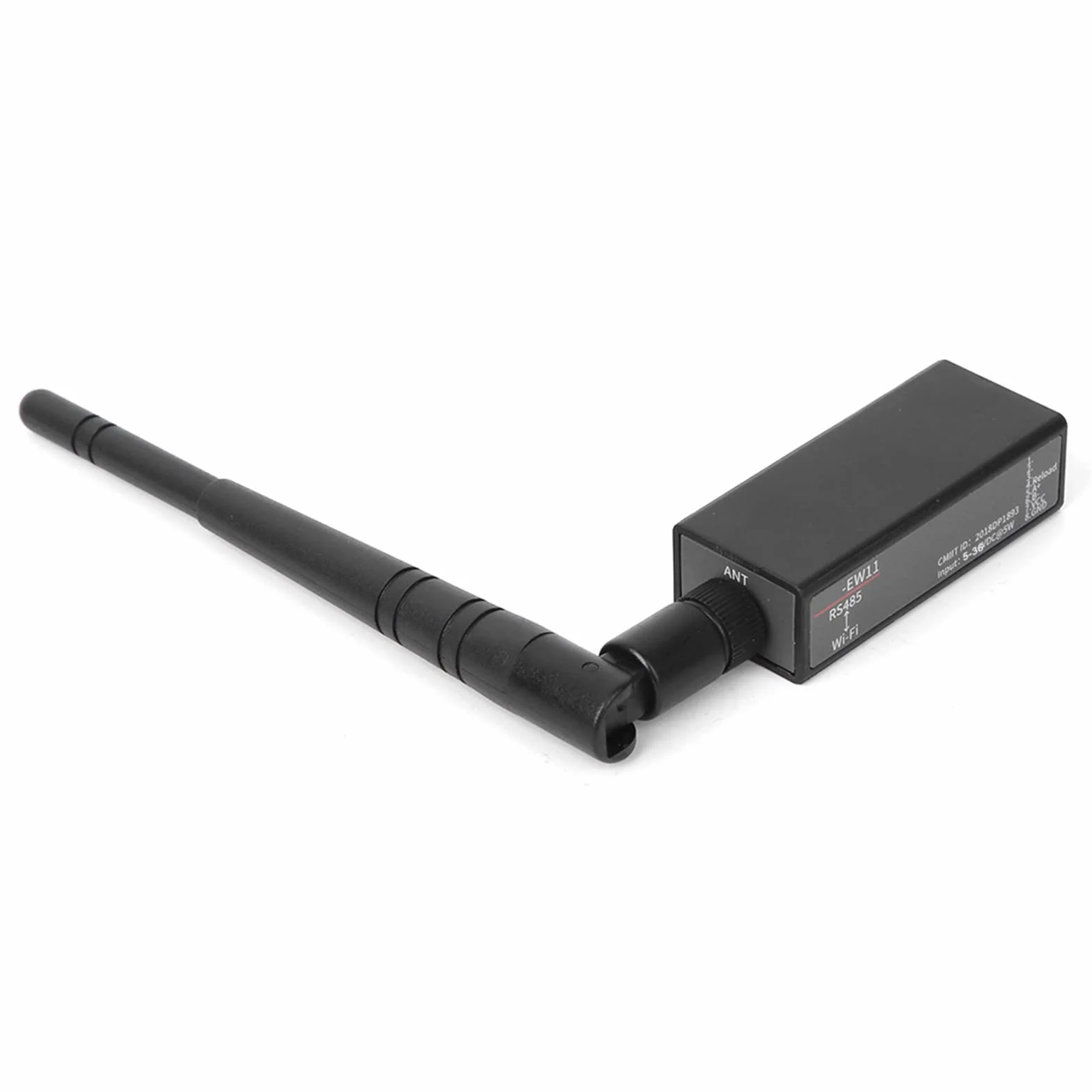 Convertidor WiFi Servidor Serie con Interfaz RJ45 Antena Externa Soporte Modbus TCP Módulo Comunicación Inalámbrica Montaje en Pared para Automatización Industrial y Control Remoto
