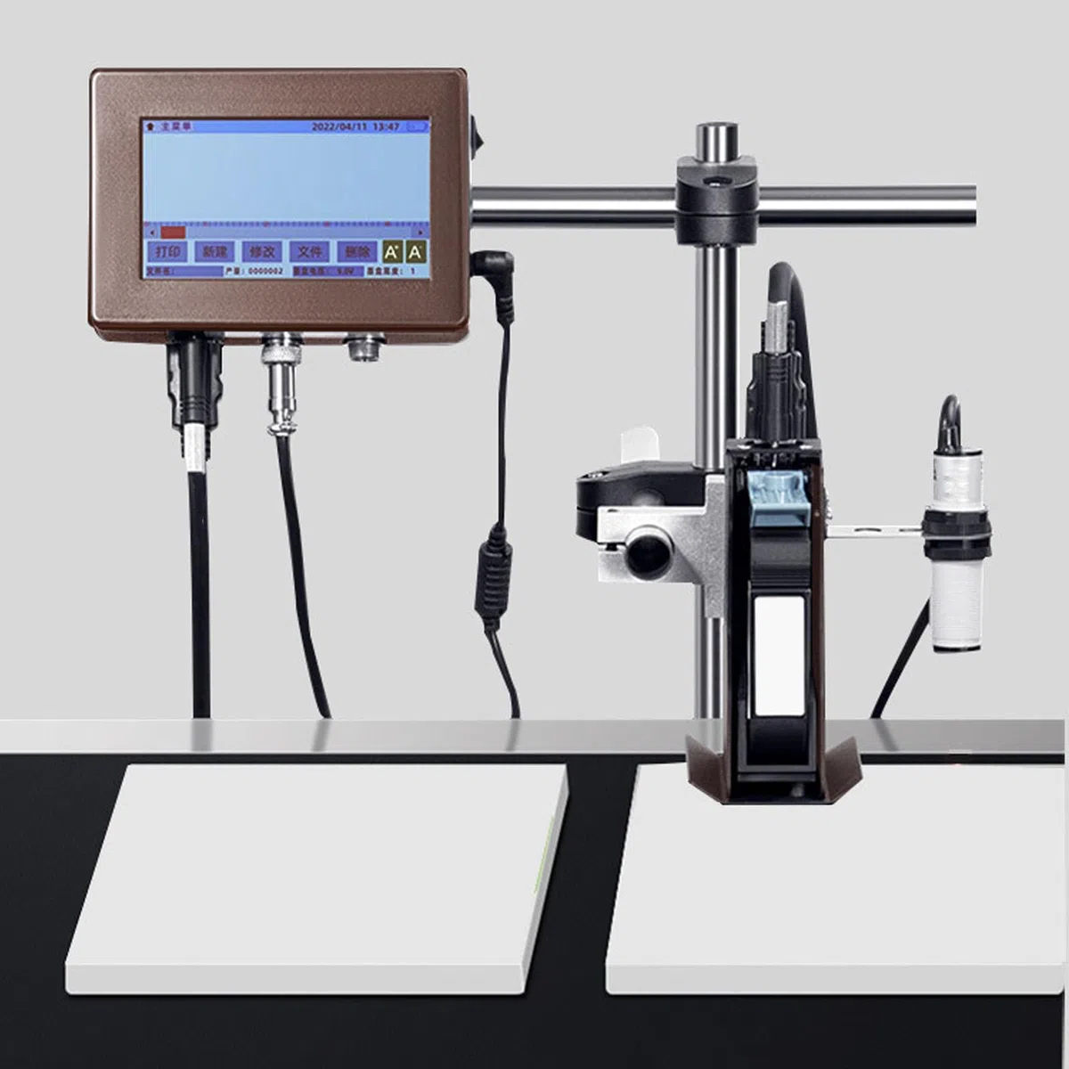 Impresora de Inyección de Tinta Industrial en Línea con Pantalla Táctil y Cartucho - Amplia Aplicación - Imprimible en Varios Materiales - Pantalla HD - Introducción a Datos